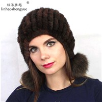 Factory Outlet Real Mink Fur Women Cap Ear Cover Cap