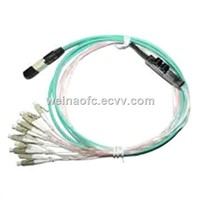 MPO-LC 6 Core Fibers Distribution Patch Cord Cable OM3 OM4 Bundle PVC LSZH