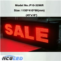 P10 Semi-Outdoor/Outdoor P10 Red Color Moving/Scrolling/Running Message LED Display Signs