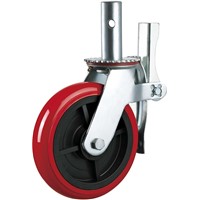 Scaffolding Parts Caster Wheel PU Plastic 6 Inches with Brake Wheels