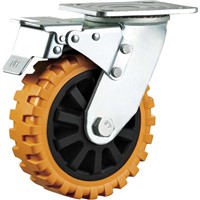 Heavy Duty Caster Wheel Swivel with Brake 6 Inches Material Handling Equipment Wheels