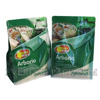 High Quality Hot Sale Laminated Material Gravure Printing Standard Zipper Rice Flat Bottom Bag