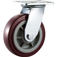 Heavy Duty Caster Wheel Swivel 5 Inch PU Plastic Ball Bearing Hand Carts Trolleys Wheels
