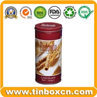 Round Cookies Tin Box, Metal Food Tin Can, Custom Tin Container (BR1415)