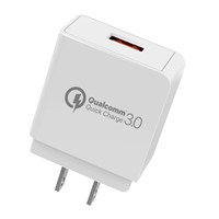 New Arrival QC3.0 18W Max Quick Fast USB Charger 1 Port Wall Charger for Mobile Phone