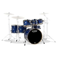 7-Piece Concept Maple Shell Pack with Chrome Hardware Blue Sparkle Drum Set