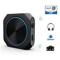 Bluetooth 4.1 Transmitter &amp;amp; Receiver, Aptx Low Latency Wireless Audio Adapter with 3.5mm Stereo Output for Headphone