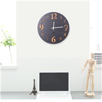 Creative Round Shape Retro Style Double Color Wood Wall Clock