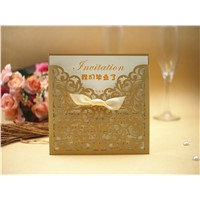 Printed Laser Cut Wedding Invitations Cards for Birthday/Party/Wedding/Noble Invitation Cards(Color Could Be Customized)
