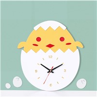 Creative Hatching Chick Cartoon Acrylic Wall Quiet Clock