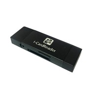 USB 2.0 Muti-Color Smart Card Reader Compatible with iPhone, Supporting SD &amp;amp; Micro SD Cards