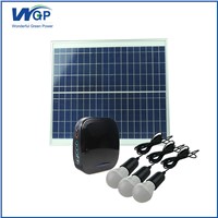 WGP 20W Portable Mini Rechargeable Home Lighting Solar Power System for DC Fan Solar Energy System