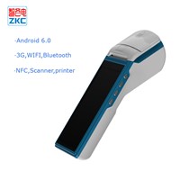 Android 6.0 Touch Screen Handheld Pos with 3G WiFi GPS Bluetooth Printer Scanner