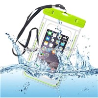 Underwater Outdoor Universal Waterproof Pouch Waterproof Dry Bag for Cell Phone with Dule-Sides Transparent Windows