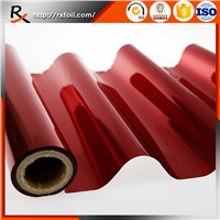 Red Color Hot Stamping Foil Printing on Fabric Garment