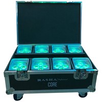 Rasha Core Mobile LED up LIGHT Battery Powered Wireless LED Par Projector Stage Light with Flight Case