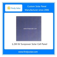1.2W 6V Sunpower Solar Cell Panel
