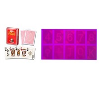 Red Modiano Texas Plastic Luminous Marked Cards for Poker Cheating Device/Invisible Ink/Cheat In Casino/UV Contact Lens
