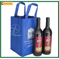 Promotional Cheap Non Woven Four Bottle 4 Bottles Wine Bag Recycled Promotional Polyester Oxford 9 Pack Wine Bottle Pack