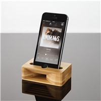 Fashion Bamboo Stand with Speaker Function for Mobile Phone