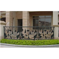 Chinese Factory Wrought Iron Fence EBF208, High Quality Garden Fence, Good Price Security Fencing, Hand-Forged Iron Rail