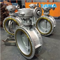 ANSI Flange ASTM A216 WCB Metal Seat Triple Offset Butterfly Valve
