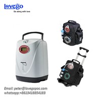 Lovego Portable Oxygen Concentrator LG102Plus with both Continuous &amp;amp; Pulse Oxygen/Meet1-6LPM Need/Battery 8 Hours