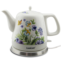 LUGULAKE Teapot Ceramic Electric Kettle, Water Teapot, 1200ML KY750