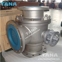 Stainless Steel 316 Flanged Ends L Type 3 Way Ball Valve