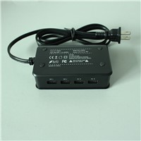 4-PORT 5V2.1A*2&amp;amp;5V1A*2 USB Digital Charger with Output 6.2A