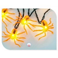 LED Battery-Operated Plstic Halloween Spider String Light