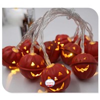 Metal Pumpkin Face LED Halloween Decor String Light