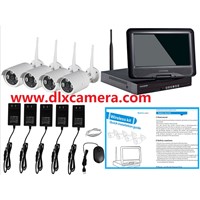 1080P HD 4ch Plug &amp;amp; Play 10 Inch LCD Screen Wireless NVR Kit CCTV System WiFi IP Camera Outdoor IR Security Camera