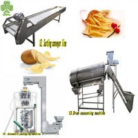 Small Fully Automatic Potato Chips Making Machines Potato Crisp Making Factory