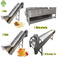 300 Kg/h Banana Chips Lays Potato Chips Factory Manufacturing Machine Plant