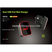 UL Certified USB Wall Charger with 2 USB Ports