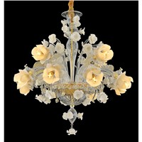 (YHD6002-8+4) Rose Chandelier, Italian Style Handmade Glass Chandelier