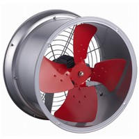 SF(G) Popular Large Air Volume Electricity Red Blades Warehouse Used Wall Mounted Tube Axial Flow Fan