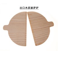 Custom Good Quality Natural Eco-Friendly Safety Pine Wood Pizza Peel Semicircle Pizza Peel