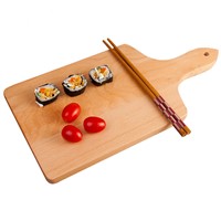 Hot Sell Eco-Friendly Beech Wood Kitchen Rectangular Dinner Wooden Serving Tray Cutting Board