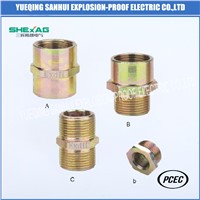 Explosion-Proof Pipe Fitting for Cable Glands