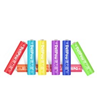 Delipow AAA Rechargeable Battery for Toy Mouse Keyboard Microphone Rainbow Colorful 8Pcs Rechargeable Batteries