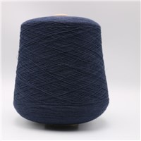 Dark Blue 0.035 Micron Stainless Steel Fine Wire Twist with Ne32/2ply Combed Cotton Yarn for Touchscreen Glove--XT11105