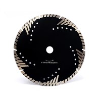 Hot Pressed Protected-Teeth Saw Blade for Cutting Stone Concrete &amp;amp; Abrasive Materials