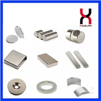 Permanent Sintered Rare Earth Neodymium Magnetic Material Strong Disc/Block/Cylinder/Countersunk/Arc NdFeB Magnet Rod/Ri