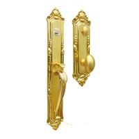 Solid Brass Tubular Entry Door Handle Door Lock (F08)