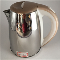 SXH-04 Light Brown Fast Heating Glossy Stainless Steel Electronic Kettle with Flashing Light 1.8L