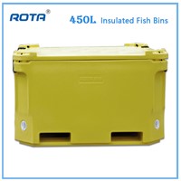 ROTA 450L Insulated Fish Tubs Rotational Molding Plastic Fish Ice Chest Food Storage Box