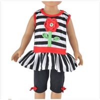 Summer Plaid Sleeveless Vest for 18 Inch Vinyl Doll Clothes