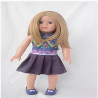 Frida Dark Blue Skirt Skirt for 18 Inch Vinyl Doll Accessories